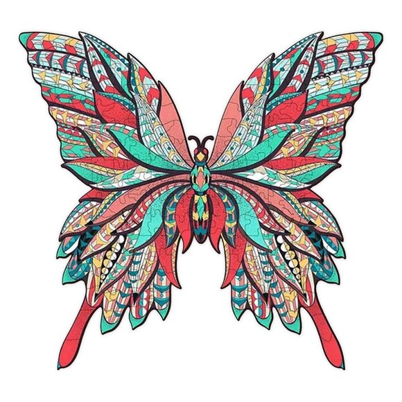 Wooden Jigsaw Puzzles - Engaging, Educational, and Eco-Friendly (Butterfly) - Picture 2 of 9